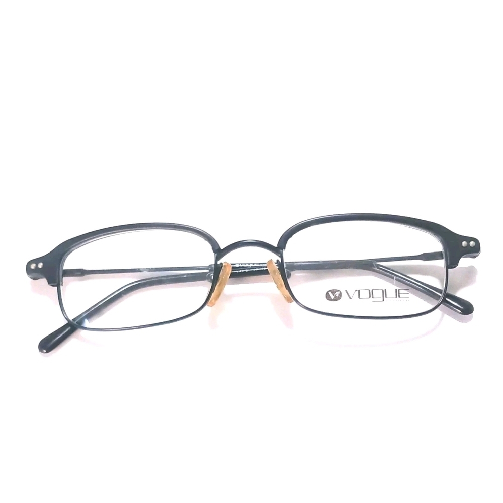 Vogue Eyeglass Frame Rectangular Black Unisex Mad… - image 7